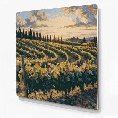 «Farm Grape Vines», art mural en métal gris