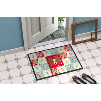 Papillon love 36 po x 24 po tapis d’extérieur antidérapant pour l’intérieur Shelba