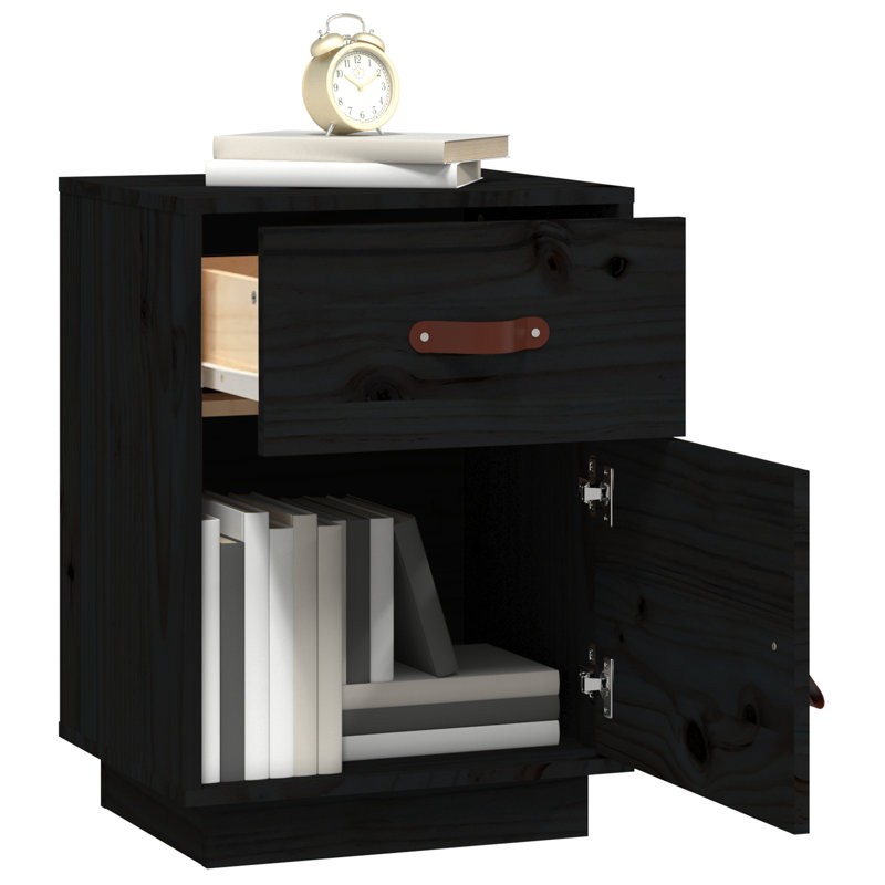 Kaycey 40cm W Solid Wood Bedside Table