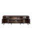Console avec 4 portes et 4 tablettes ouvertes, console étroite, table de couloir-817693762