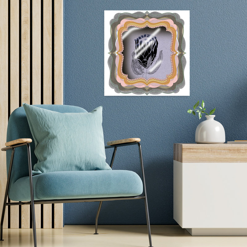 Art contemporain contemporain abstrait fantaisiste, H 18 po x l 18 po