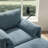 Chenille Armchair With Ottoman-541482797
