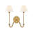 Greta 2 Light Linen Wall Sconce by Hinkley-251145940