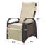 Fauteuil inclinable d'extérieur moderne avec repose-pieds réglable et table pratique