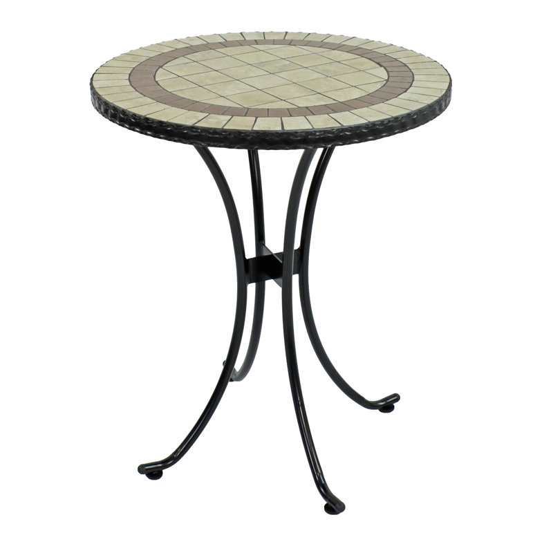 Henley Garden Ceramic Mosaic Bistro Table, 73cm H x 60cm W x 60cm D
