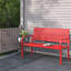 Banc d'extérieur classique en métal (rouge)-526304059