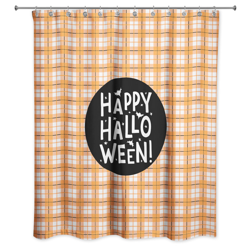 Rideau de douche simple joyeux halloween Staub