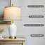 Ensemble de lampes de table modernes en céramique 23 po avec deux ports USB et ampoules-317453447