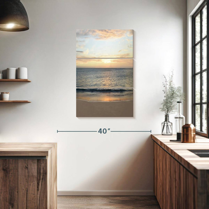 Gillard, mer calme, horizon, H 38 po x l 24 po