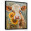 Vache Dulcemaria, peinture avec pivoines VI - vache, art mural