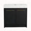  Meuble-lavabo autoportant avec lavabo en résine, avec porte à fermeture douce, ensemble KD-111831325