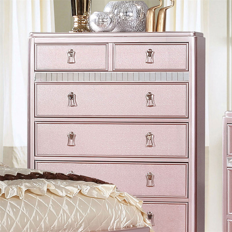 Mobilier de chambre à coucher de style contemporain avec garniture de miroir 1Pc