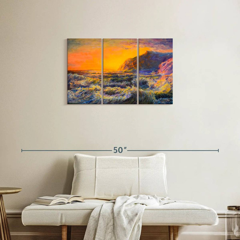Coucher de soleil hawaïen Gillard, H 20 po x l 33 po