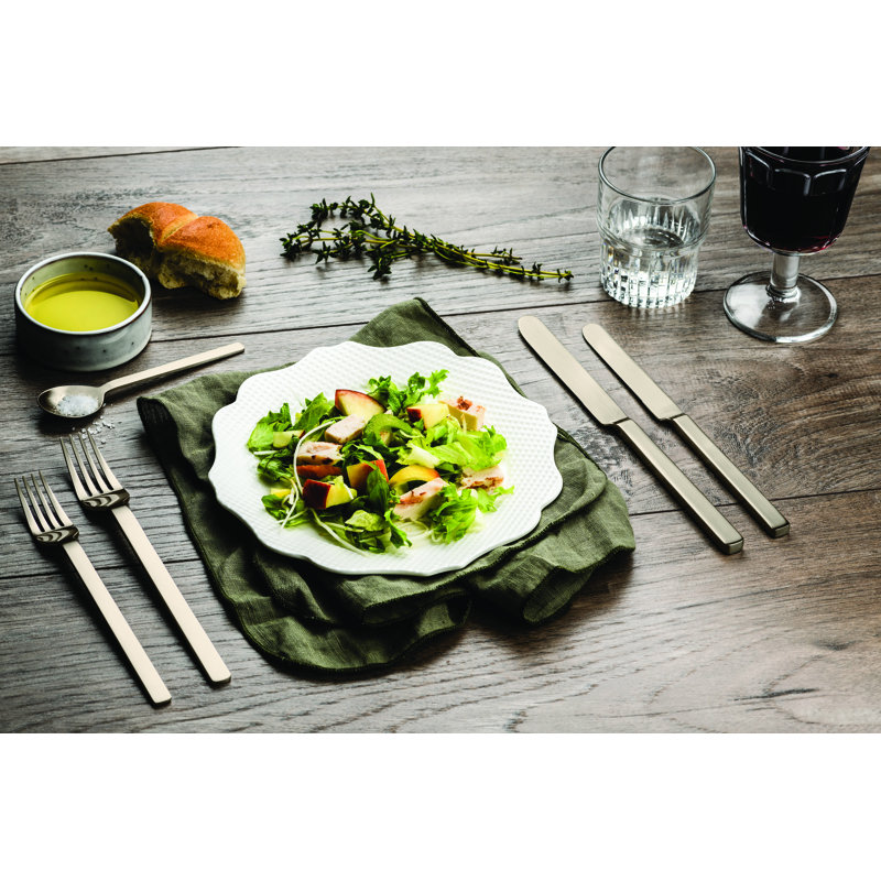 STILE By PININARINA 5 - Piece Stainless Steel Flatware Set - Service for 1, Black Gold