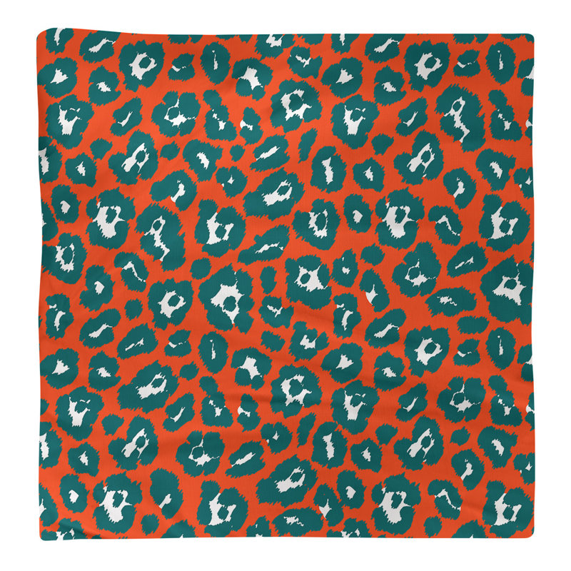 Serviette de foot Miami, Orange/Blanc, 10 po x 10 po