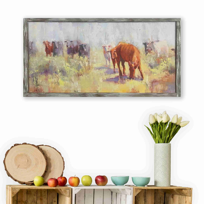 " Rustic Elegance Herd Cattle ", 20" H x 40" W x 1.5" D