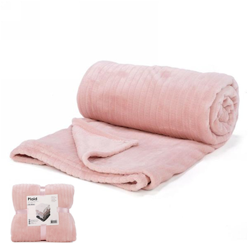 Plain Weave / Muslin Throw Blanket, Pink