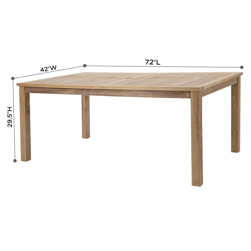 Sylva 72'' Teak Outdoor Dining Table