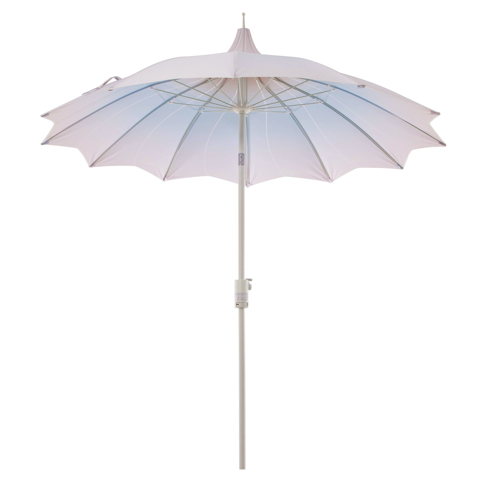 Dannyel 8' Lighted Market Umbrella, Gradient Blue, without LED Light