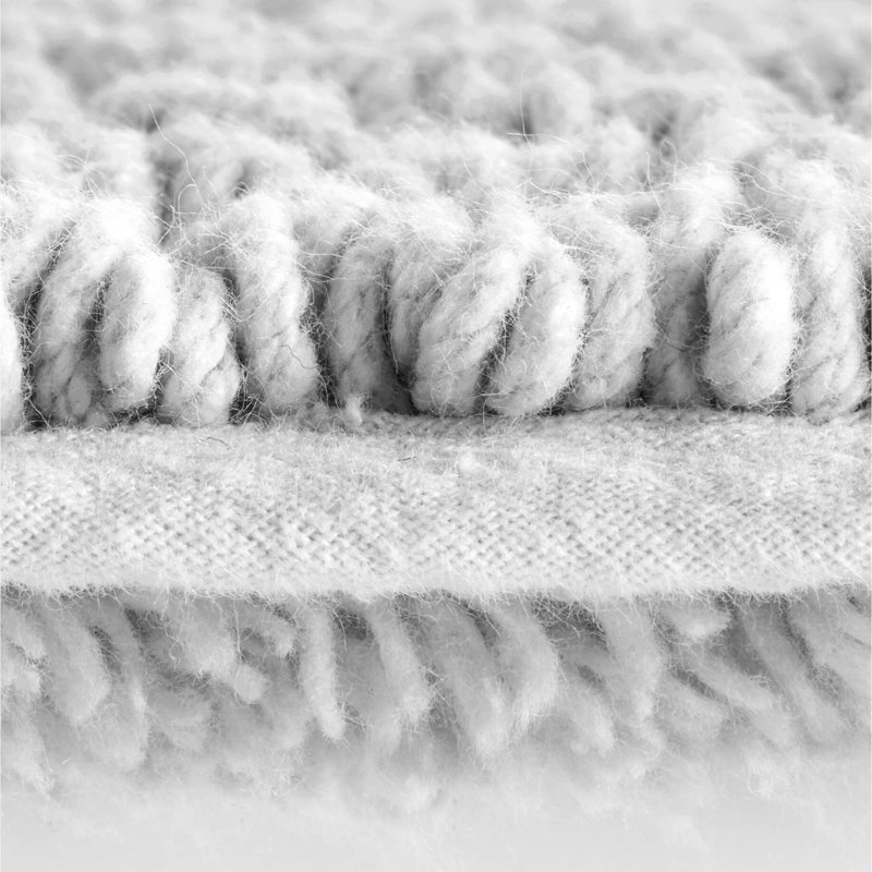 Tapis de bain réversible 100% coton 24 x 60 po 3000 g / m² gris - aspect et confort, lavable à la machine, antidérapant recommandé pour une expérience douillette, velours moyen 0,5 po, utilisation à long terme