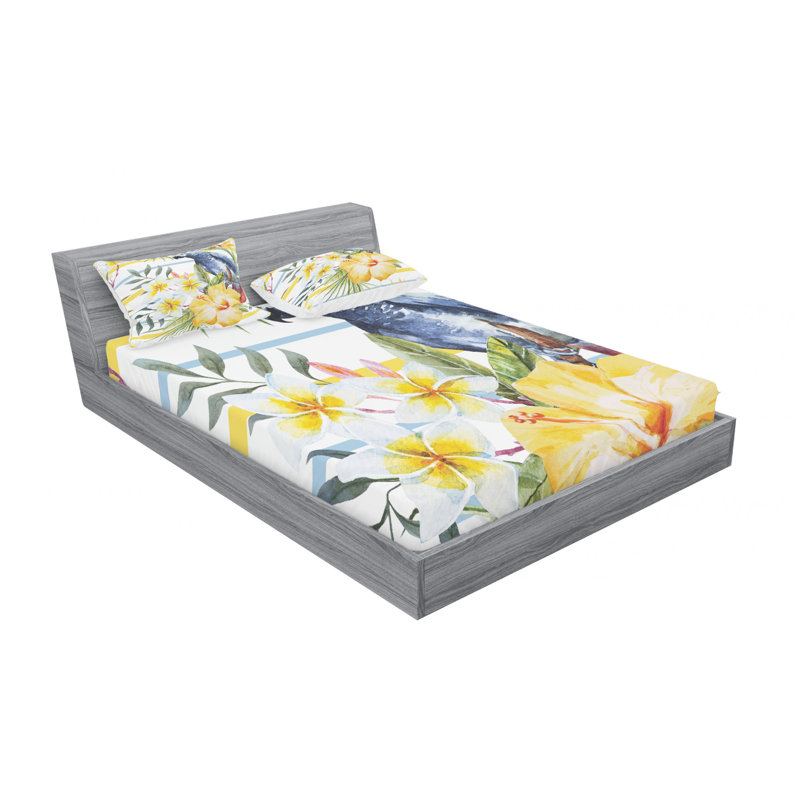 Microfiber Sheet Set, Queen Sheet Set with Fitted Sheet