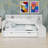 Daybed with Trundle, Storage Shelves, Bench, Charging Station and Upholstered Headboard-1273077439