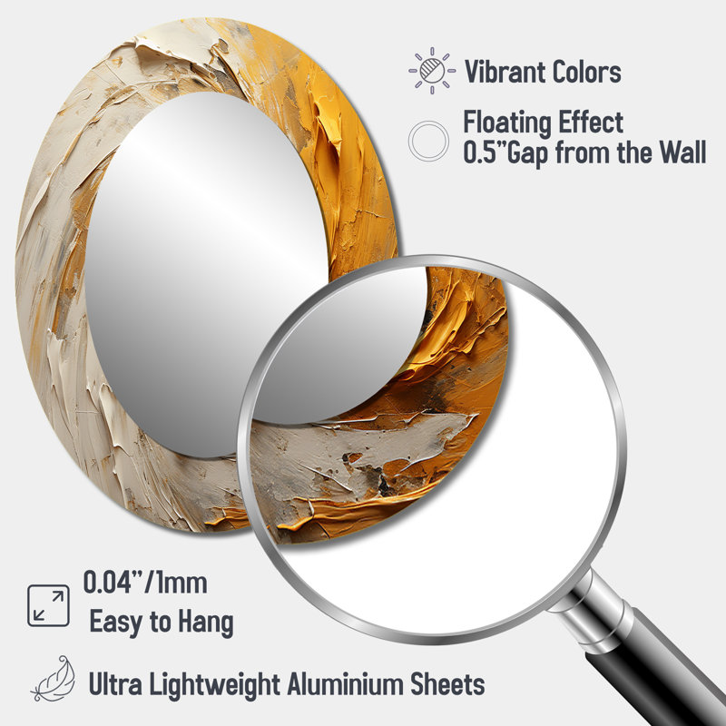 Miroir mural Golden Modern, 40 po x 30 po