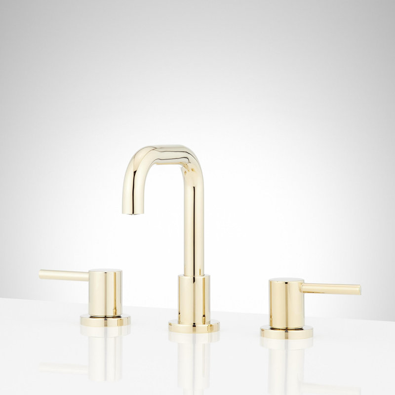 Lexia 1.2 GPM Widespread Bathroom Faucet, Polished Brass
