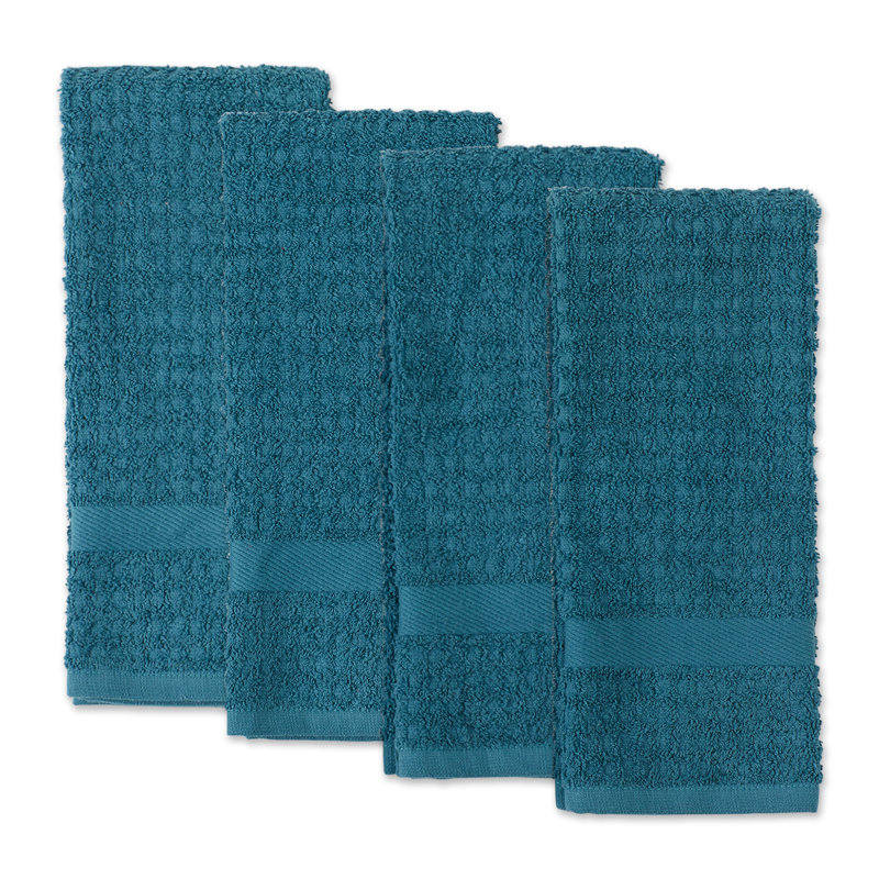 Waffle Dish Cloth Kitchen Towel, Blue