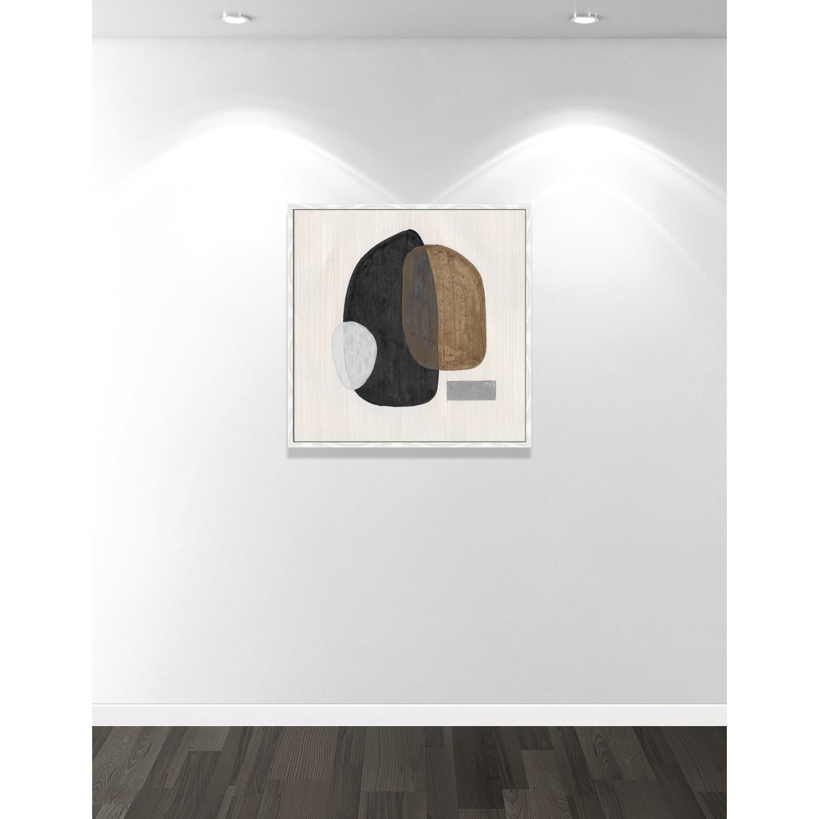 Inola Neutral Stones III Wall Art, 32" H x 32" W, White