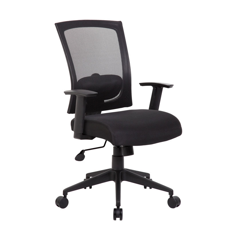 Black Mesh High Back Swivel Task Chair with Adjustable Arms