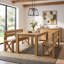 Banc de salle à manger 47 "avec dossier, banc de cuisine en bois de style campagnard avec cadres latéraux en forme de X pour salle à manger, cuisine