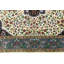 Tapis floral bleu / noir / jaune en laine noué à la main 6 pi 7 po x 9 pi 1 po Poppy-Grace