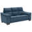 Caley Microfiber Sofa In Dark Blue