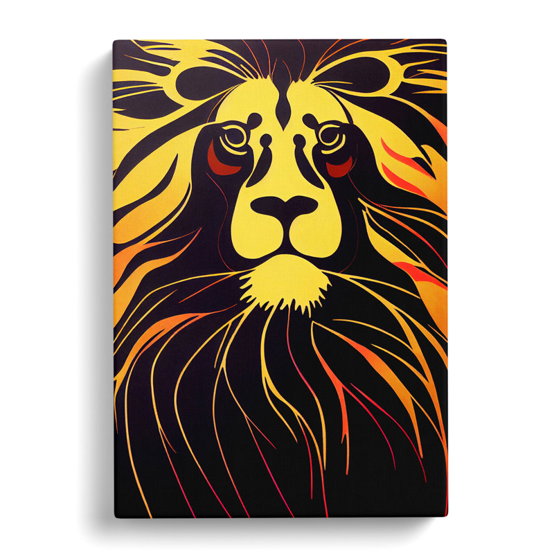 Lion Avant Garde - Wrapped Canvas, 60cm H x 40cm W x 3cm D