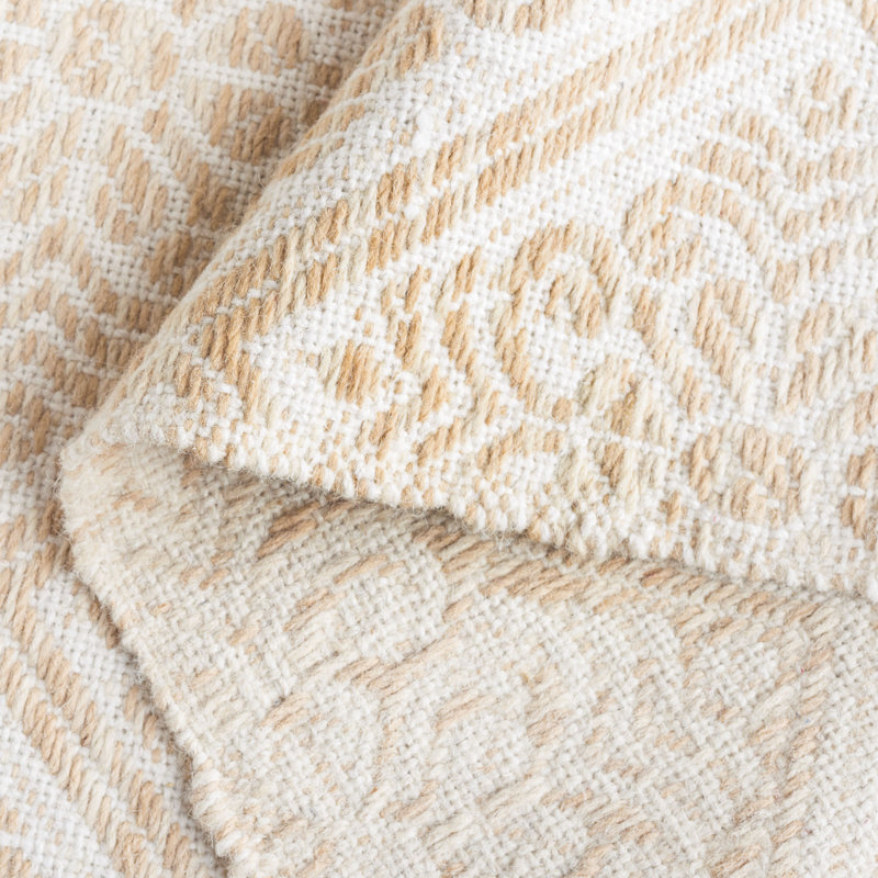 Klingbeill Hand Woven Wool Geometric Rug, Rectangle 5' x 8'