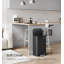 Poubelle à pédale 8 gallons en acier inoxydable avec couvercle à fermeture en douceur silencieuse - seau intérieur amovible, pédale antidérapante, poubelle compacte pour la cuisine, la salle de bain, la chambre à coucher, le bureau, antirouille