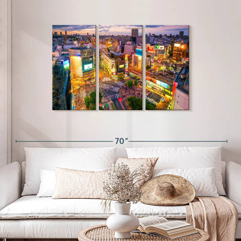 Sireci Shibuya Crossing At Night, 28" H x 45" W