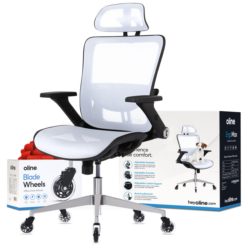 Fauteuil de jeu ergonomique en filet, Blanc