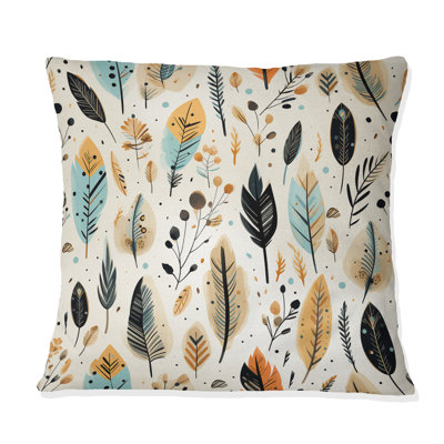 Rustic Bohemian Boho Pattern - Botanical Printed Throw Pillow