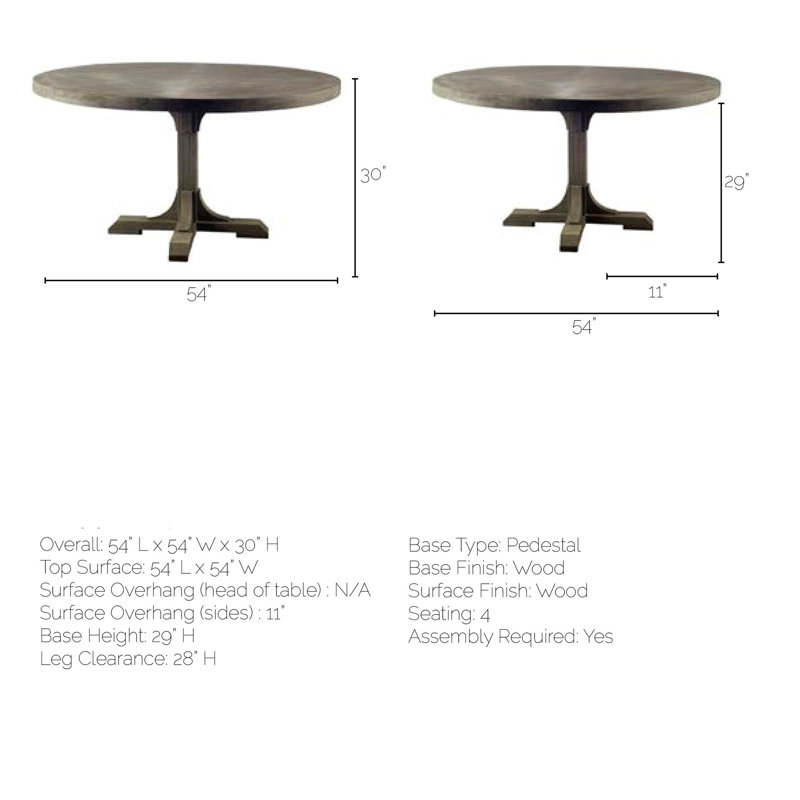 Table de salle à manger 54 po Carnelian