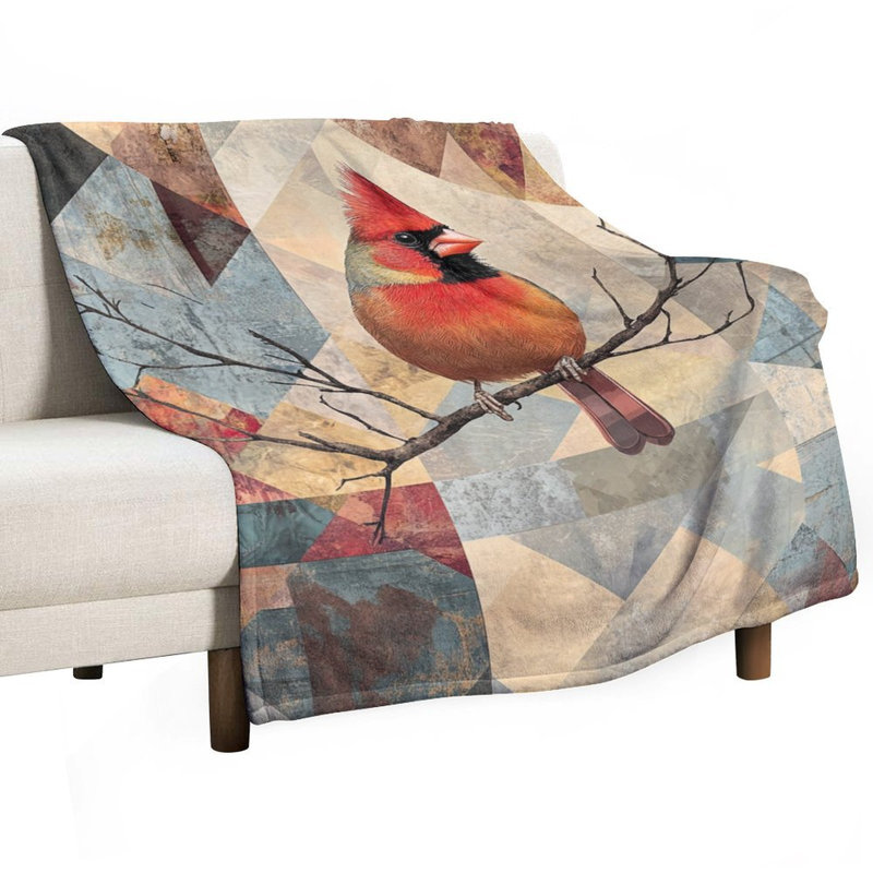 Jeté en flanelle Cardinal, 30 po x 40 po