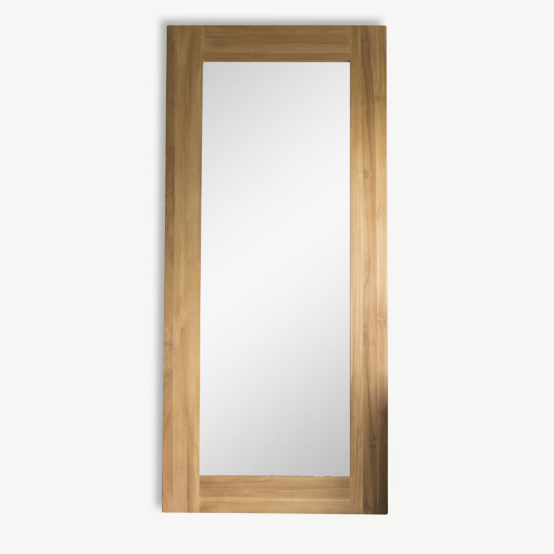 Square Solid Wood Rectangle Mirror