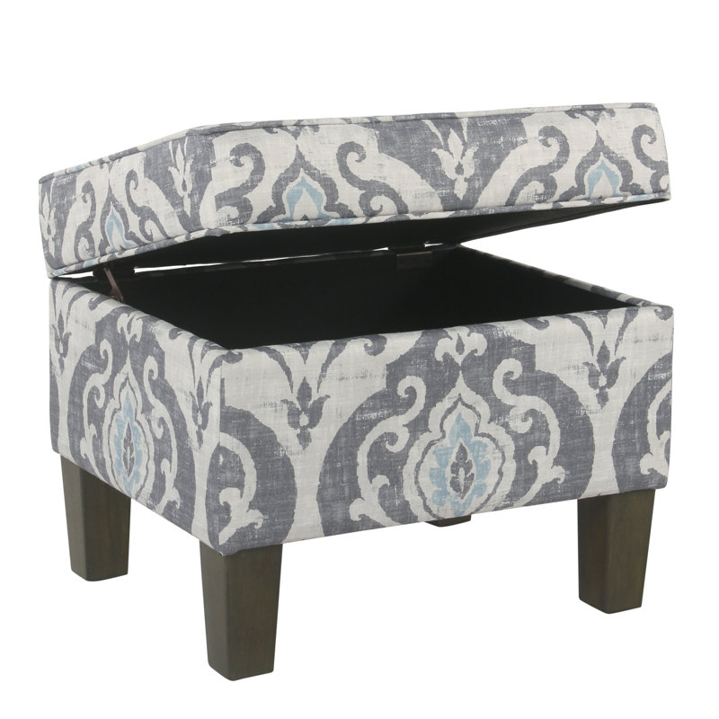 Gorton Medium Storage Ottoman, Blue Slate