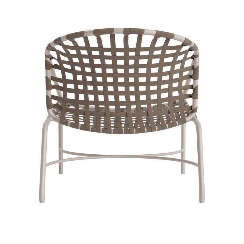 Kantan Outdoor Lounge Chair, Dove Smooth/Mica Suncloth Lace
