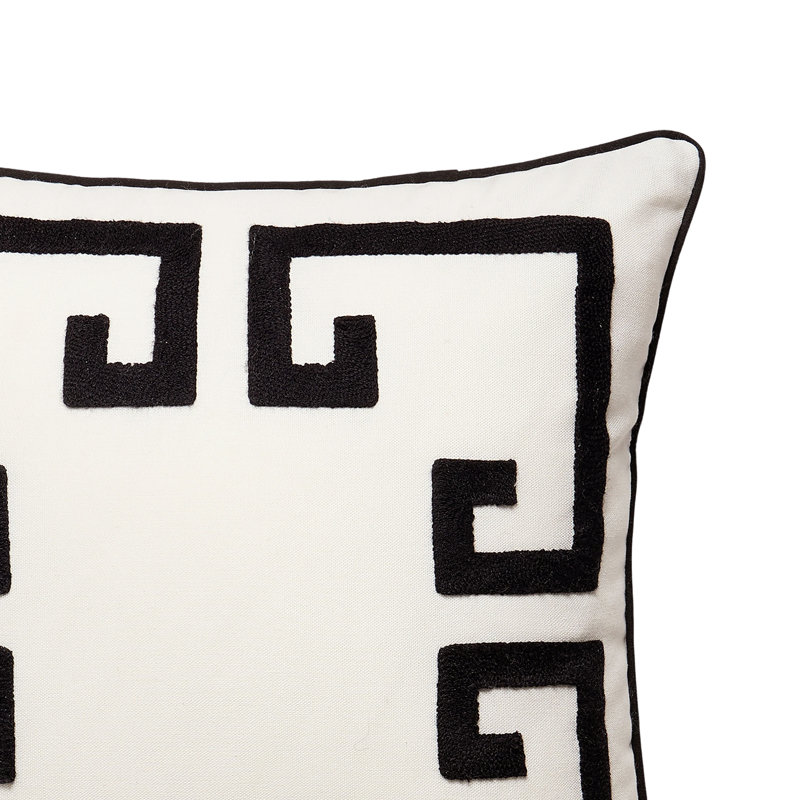 Dee Ocleppo Greek Key Embroidered Square Pillow