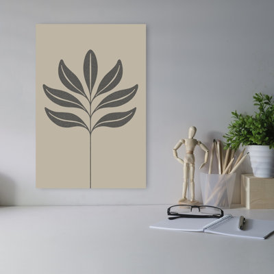 Minimalist Botanical Leaf Abstract Minimalist Modern Nature Plant Wall Art Print
