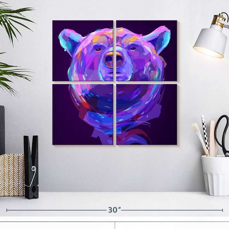 Brampt Colourful Bear, 18" H x 18" W