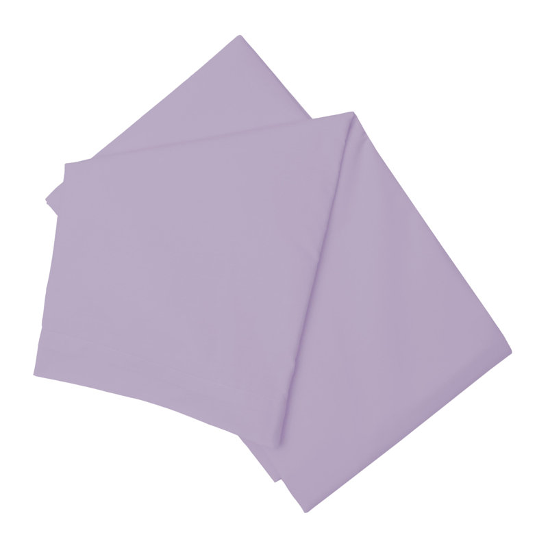 Cotton Blend Percale Flat Sheet, Palma Violet, Double (4'6)
