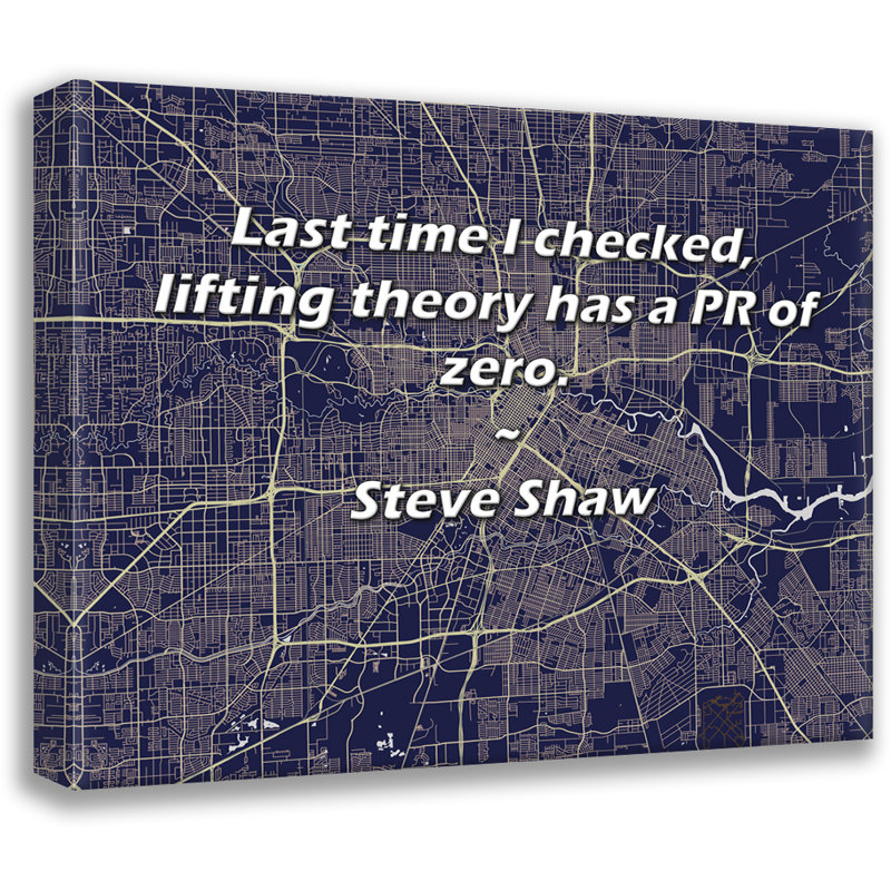 Trinx Gallery Wrapped Canvas By Steve Shaw: "Last time I checked, lifting theory has a PR of